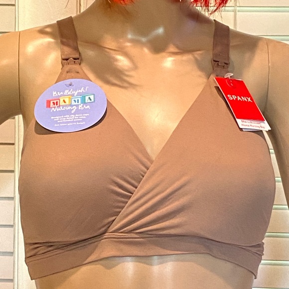 SPANX Bra-llelujah! Mama Nursing Racerback Wrap Bra Cafe Au Lait Size Large NWT - Picture 3 of 11
